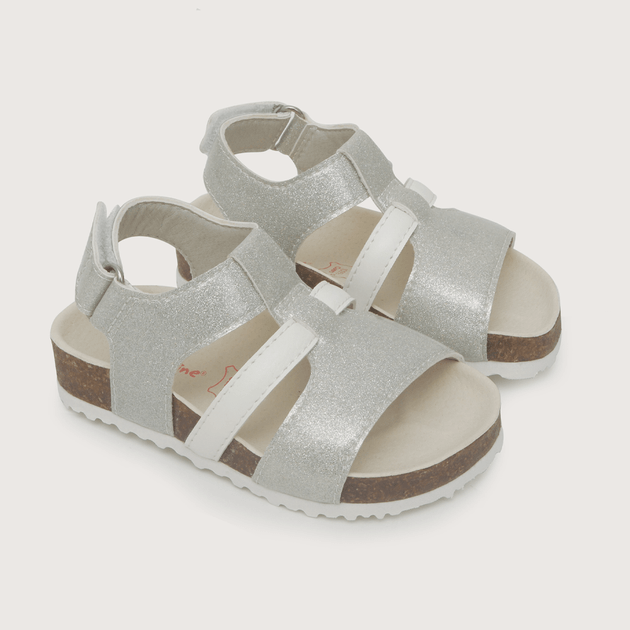 Sandalia de niña urbana glitter Gris (20 a 29)