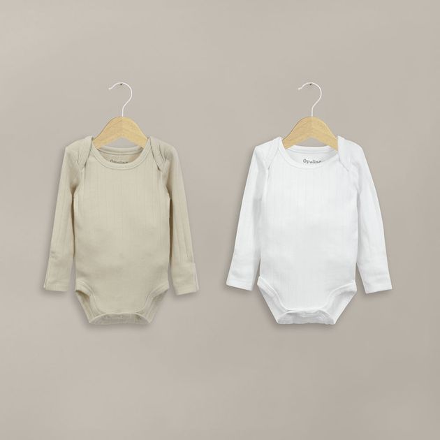 Pack de 2 bodys acanalado unisex