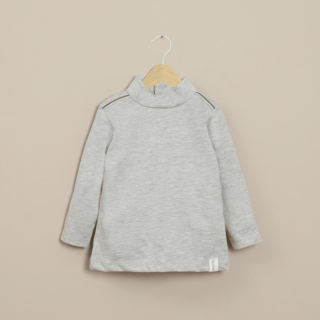 Polera beatel marga larga para niño color gris