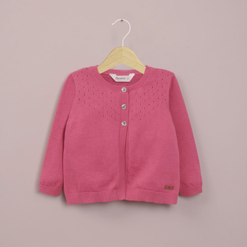 Chaleco fucsia de niña