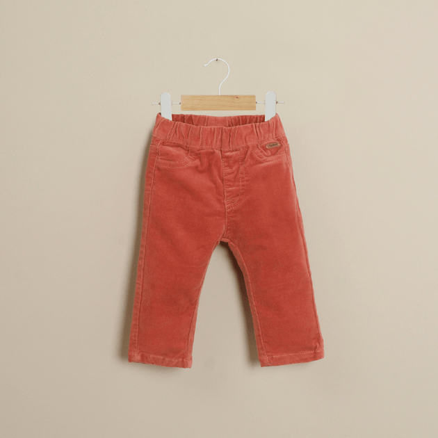 Pantalón elastico rosado de niña, suave y cómodo