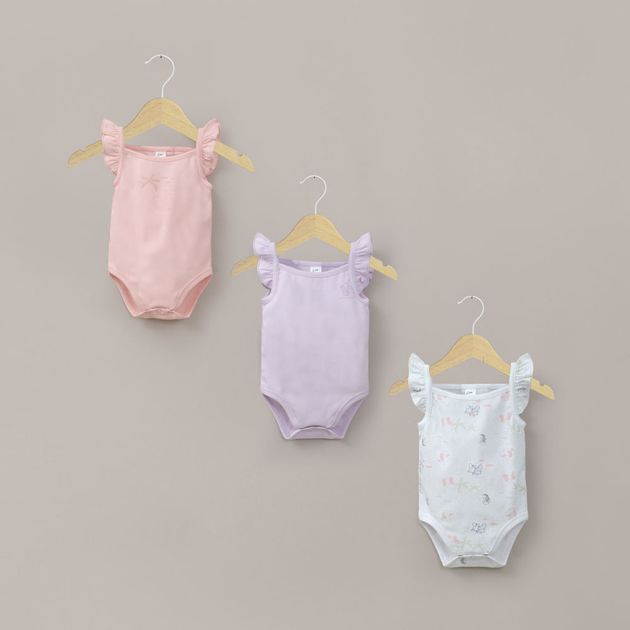Tripack bodies tirantes disney de bebé niña