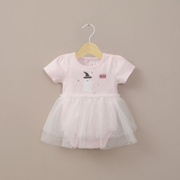 Body vestido rosado de bebé niña halloween