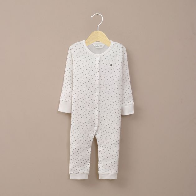 Osito de rib blanco de bebé unisex