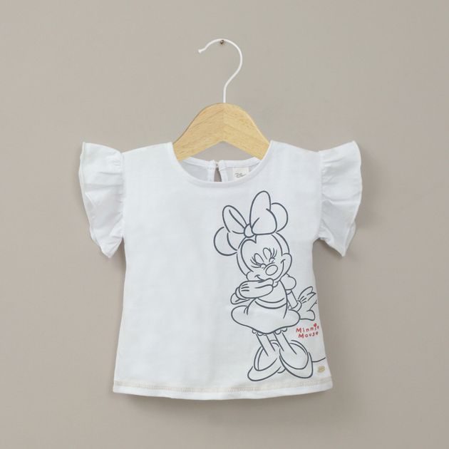 Polera blanca disney de niña
