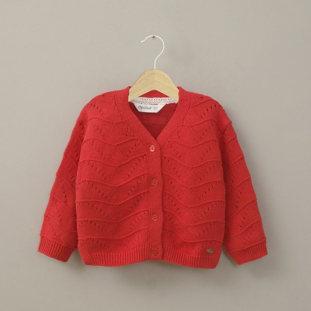 Chaleco rojo de niña