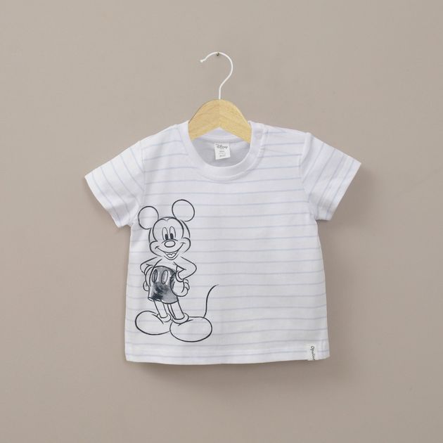 Polera a rayas blanca disney de niño