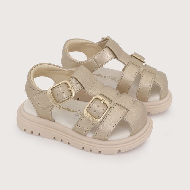 Sandalia dorada de niña