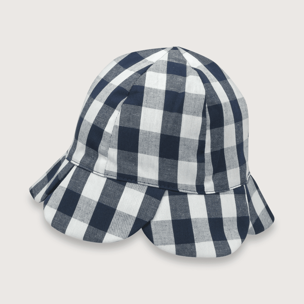 Gorro de niña playa reversible Azul