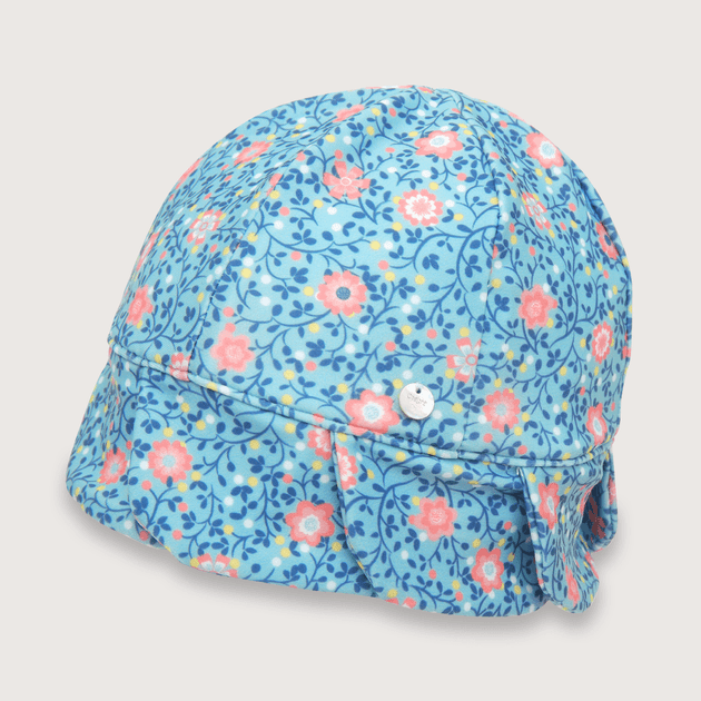 Gorro de niña petalos Celeste