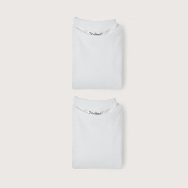 Camisetas blancas para niña pack 2 con broche