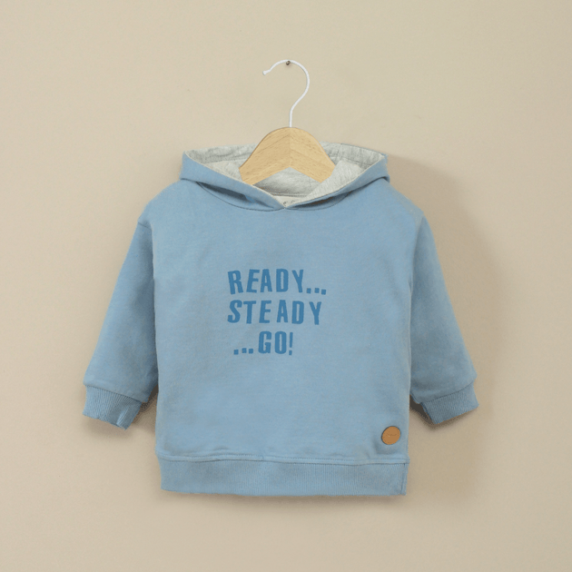 Polerón estampado para niño color celeste