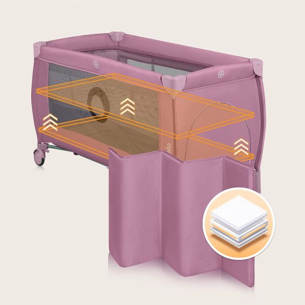 Cuna Stefi Plus Rosa