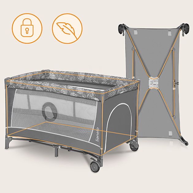 Cuna Flower Gris Piedra