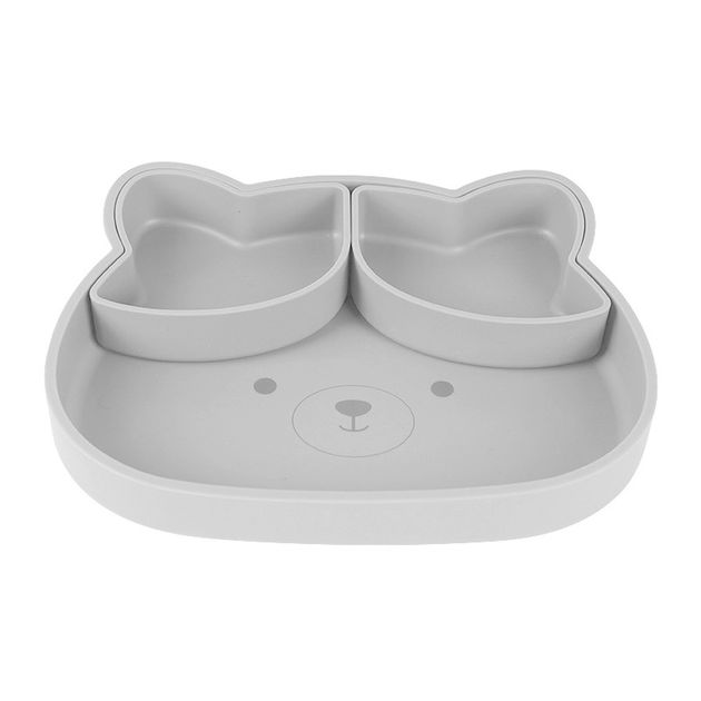 Plato oso con base antideslizante gris