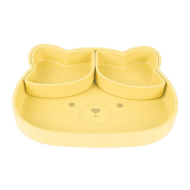 Plato oso con base antideslizante amarillo