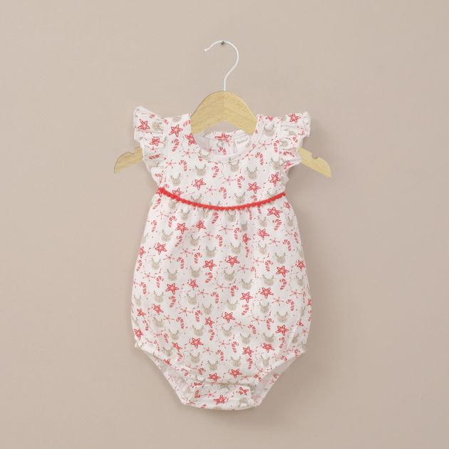 Bombacho rojo navidad de bebé niña