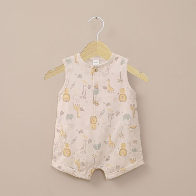 Bombacho beige estampado de bebé niña