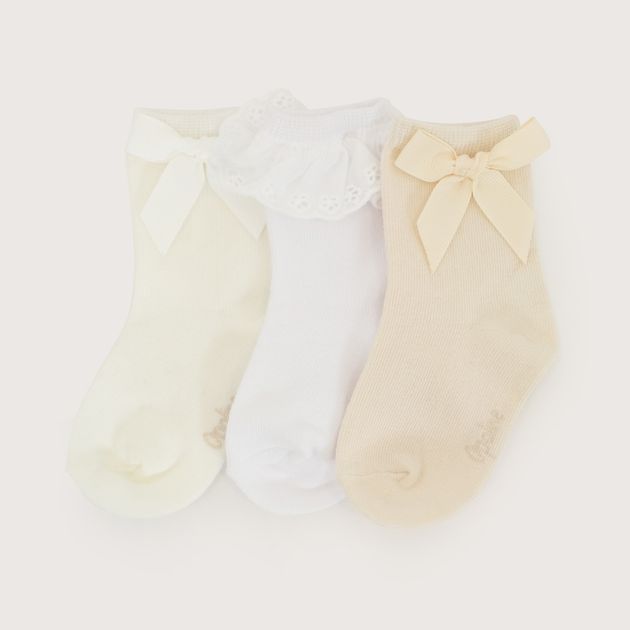 Pack De 3 Calcetines Con Cinta De Niña