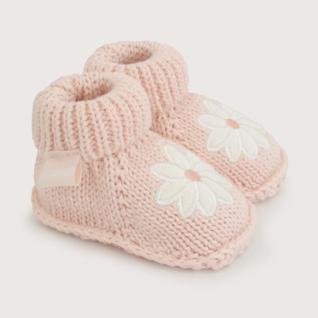 Botín Tejido Rosado Bebé