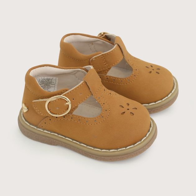 Zapatilla Alta Camel Niño
