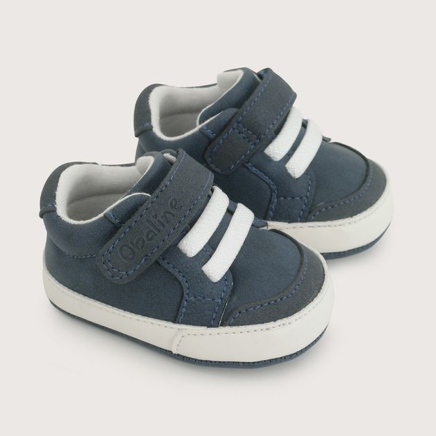 Zapatilla Velcro Para Niño Color Azul
