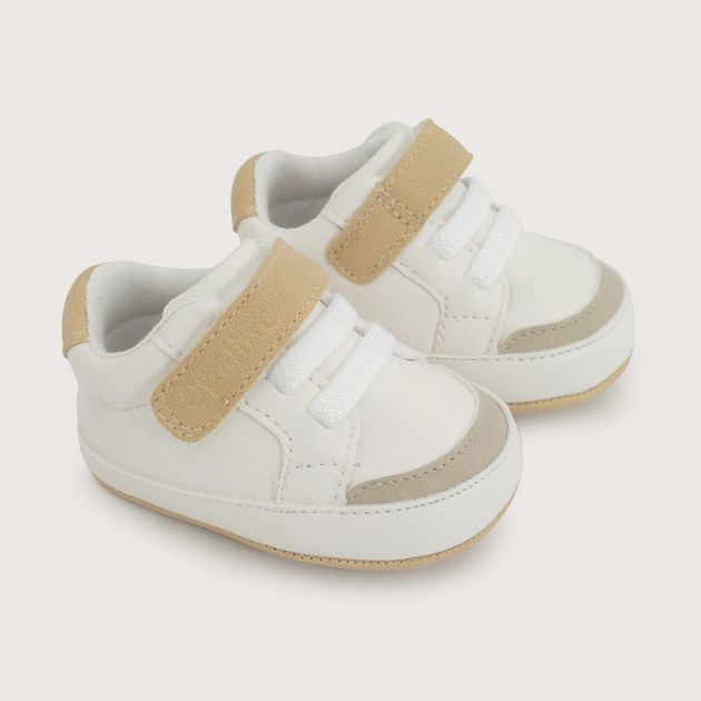 Zapatilla Velcro Para Niño Color Blanco
