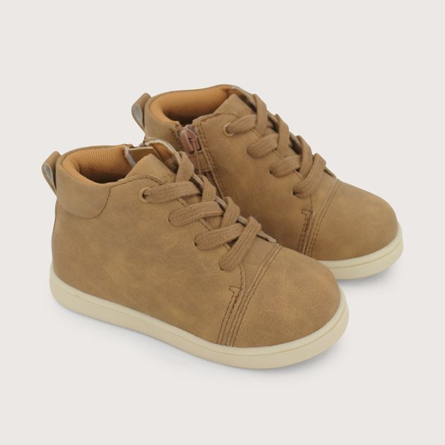 Zapatilla Alta Casual Camel Niño