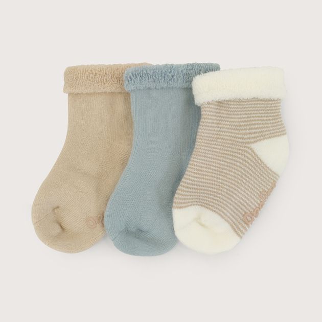 Pack De 3 Calcetines Azul De Bebe