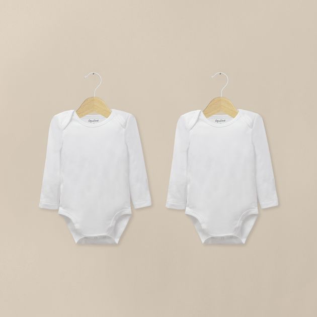 Pack De 2 Bodys Blanco Algodón Unisex