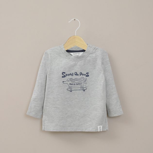Polera Infant Niño Gris Melange