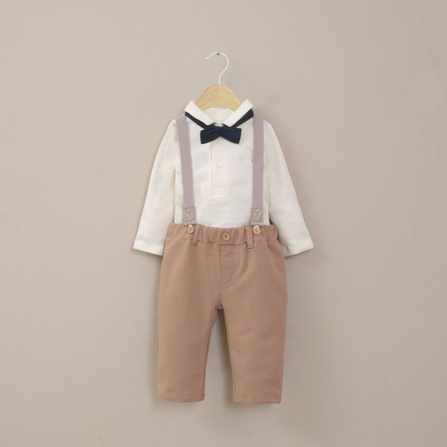 Conjunto De Vestir Bebe Niño Cafe
