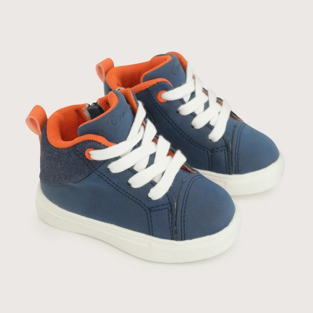 Zapatilla Alta Casual Azul Niño