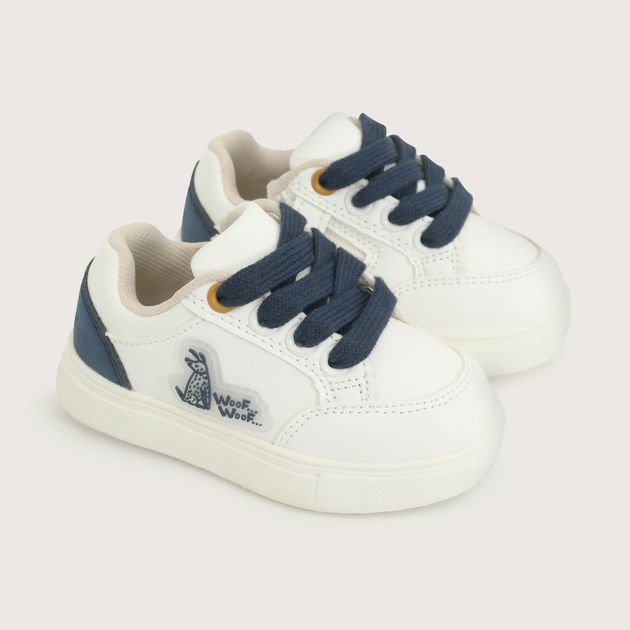 Zapatilla Urbana Blanca Azul Niño
