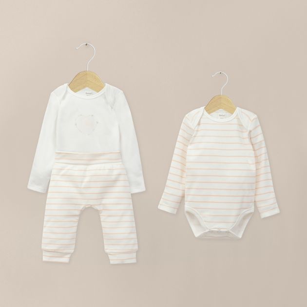 Conjunto De Bodies Bebe Niña Rosado