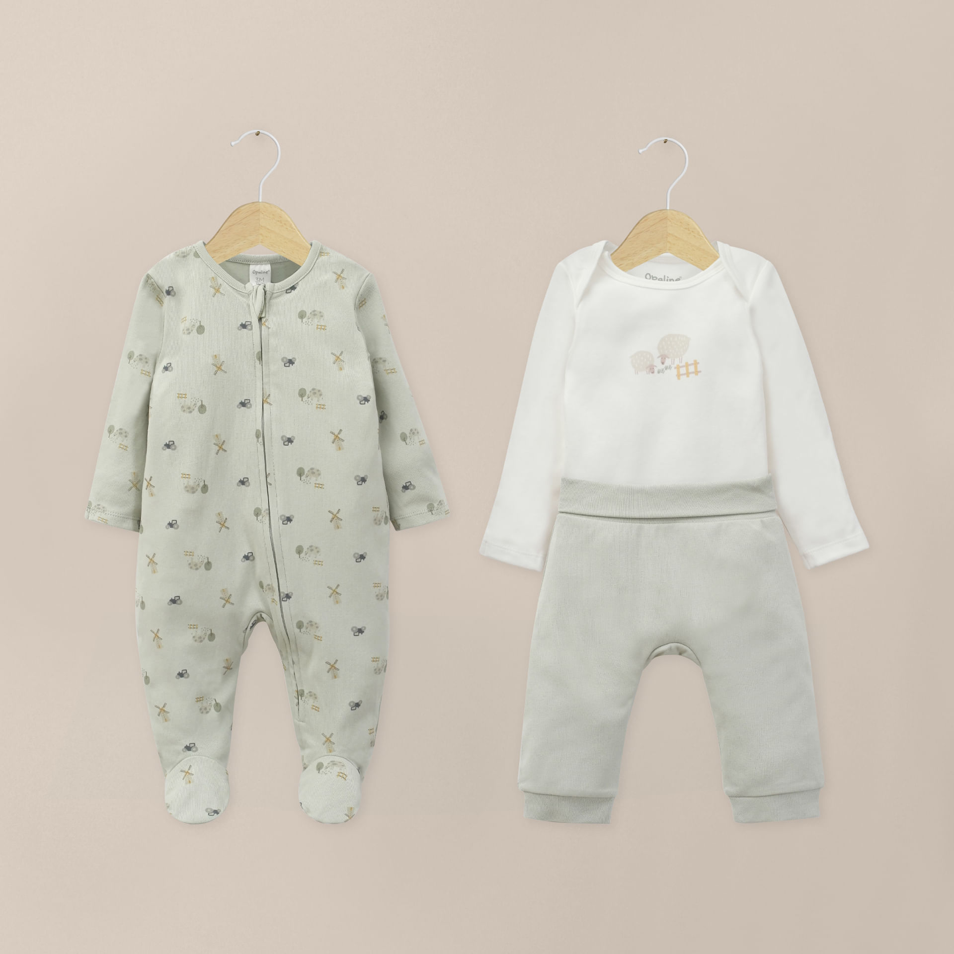 Conjunto Bebe Niño Menta