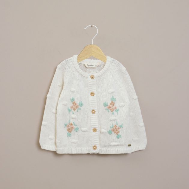 Chaleco Infant Niña Flores Blanco