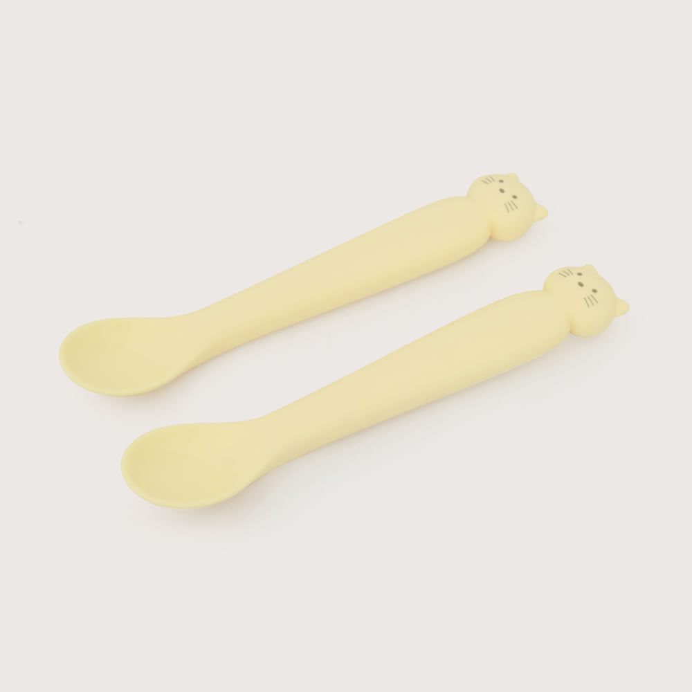 Set 2 cucharas gato amarillo