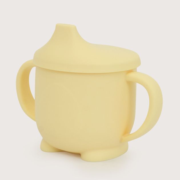 Vaso entrenamiento con doble asa amarillo