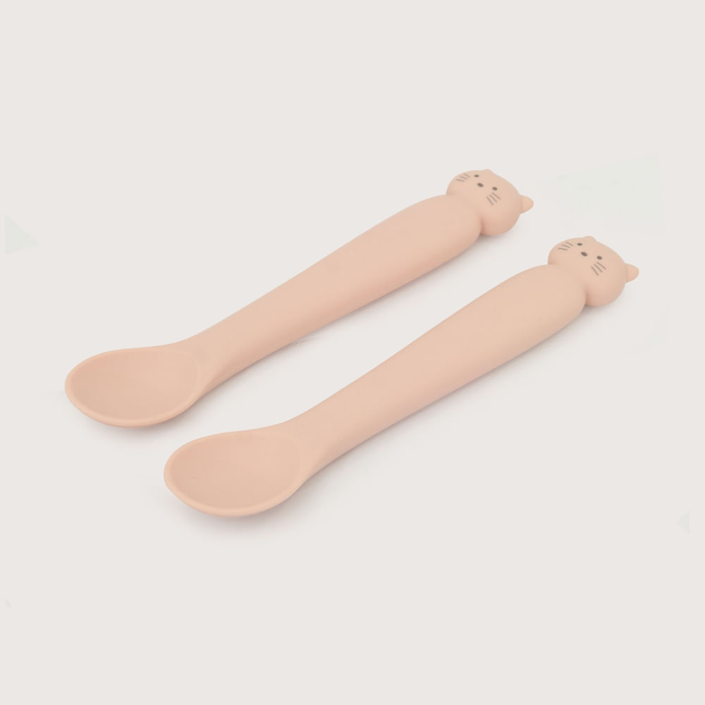 Set 2 cucharas gato rosado