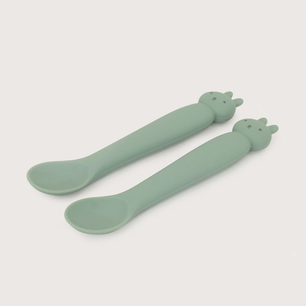 Set 2 cucharas conejo verde