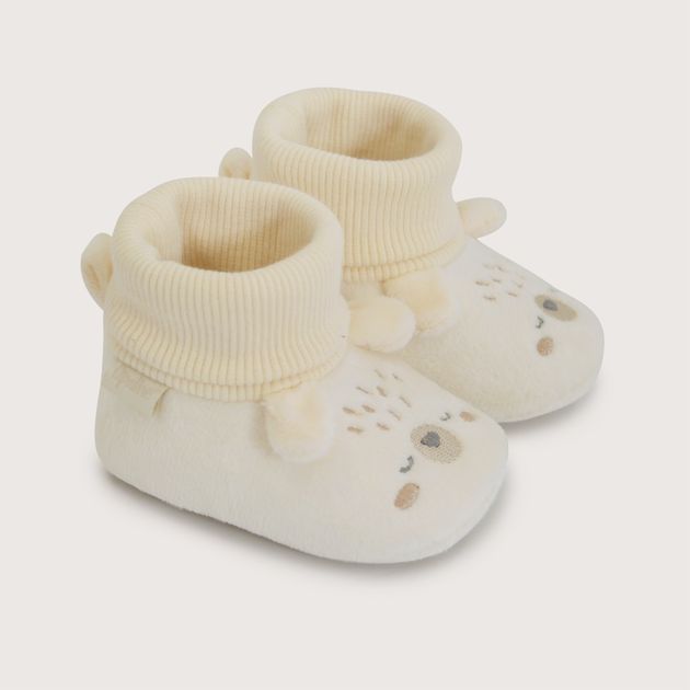 Pantufla Oso Bebé Beige
