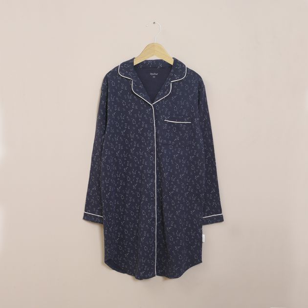 Pijama Camison Largo Azul